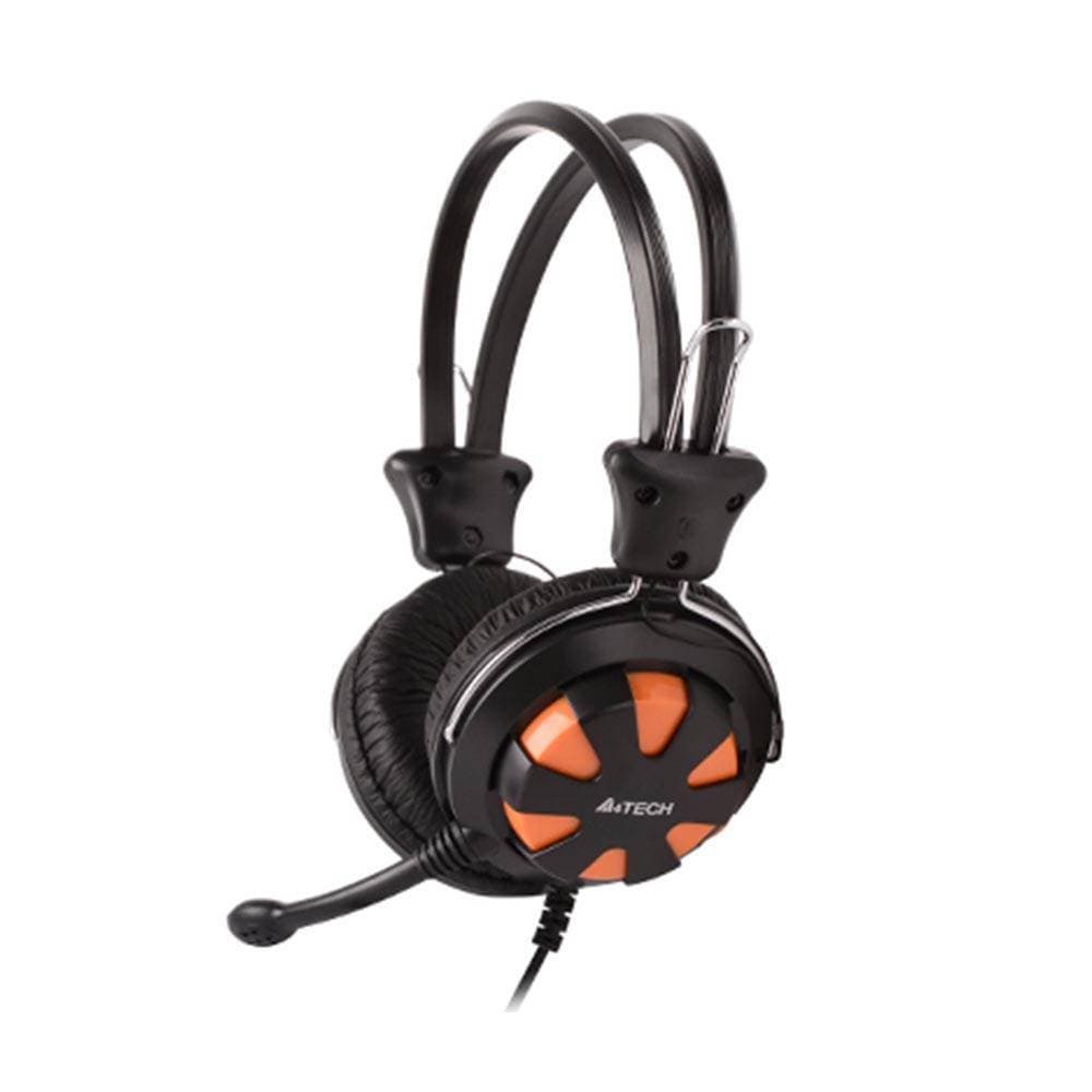 HS-28 (Headphone Mic In Line) - Black + Orange