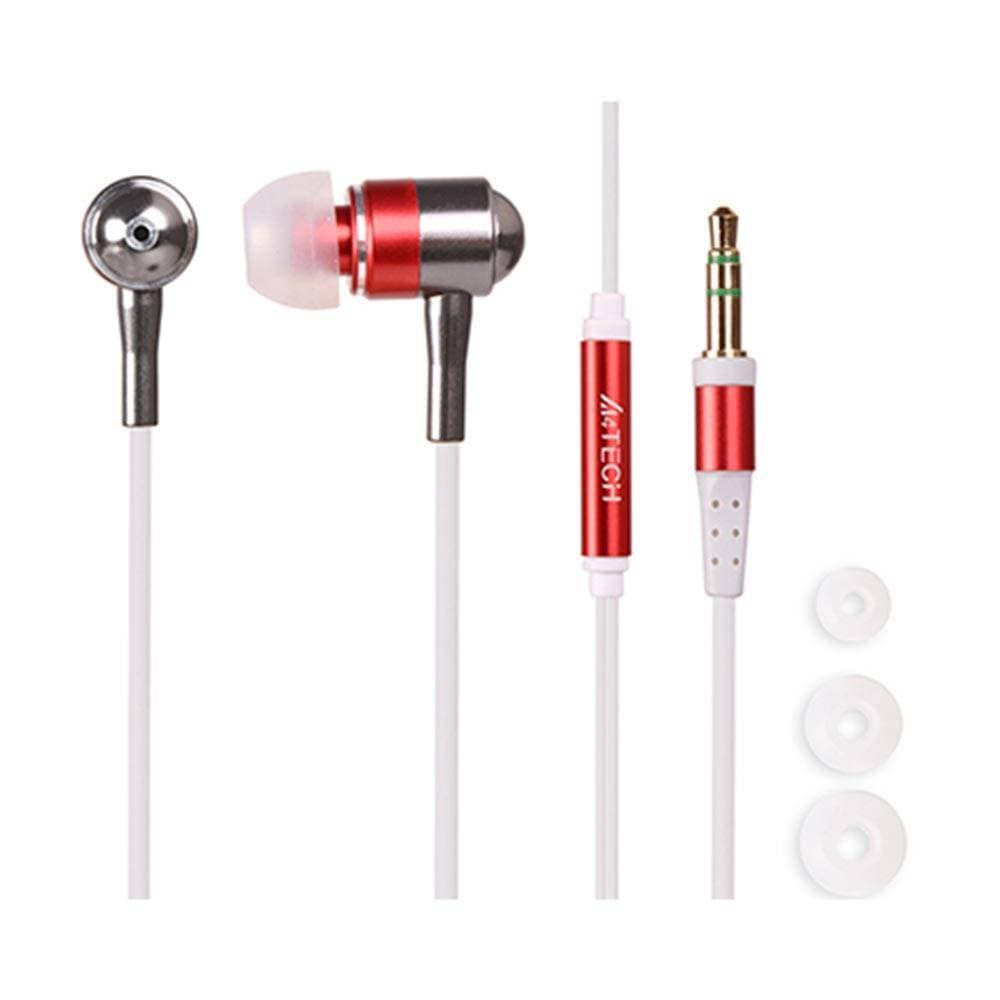 MK-650 (Earphone Without Mic) (Black - Red)