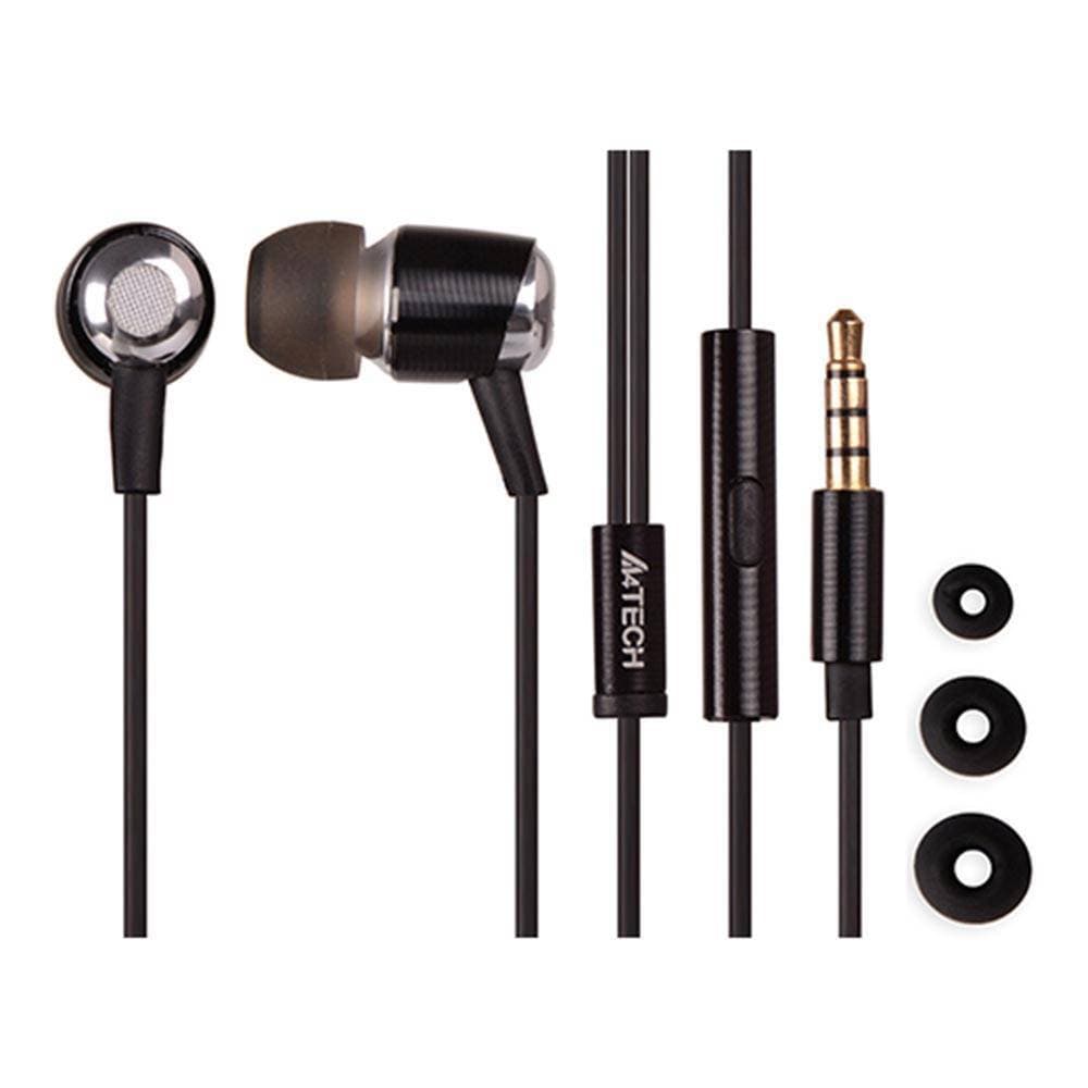 MK-750 (Earphone With Mic) (Black-No) (Silver - Call)