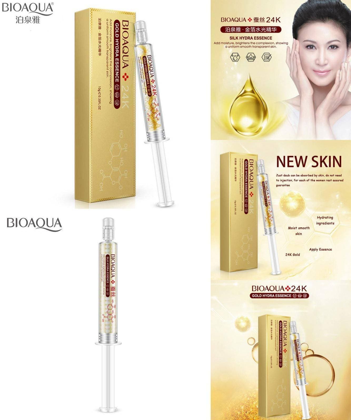 BIOAQUA 24K SILK Gold Face Mask Skin Moisturizing Anti Wrinkle Collagen Hydra Essence 10g