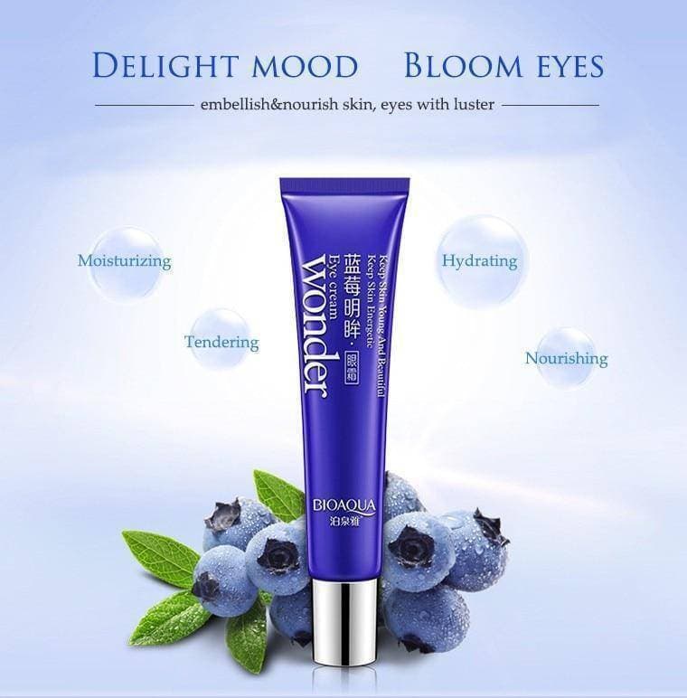 BIOAQUA Wonder Blueberry Eye Cream - Dark Circle Wrinkles Remover Moisturizing Anti Puffiness Eye Care Cream