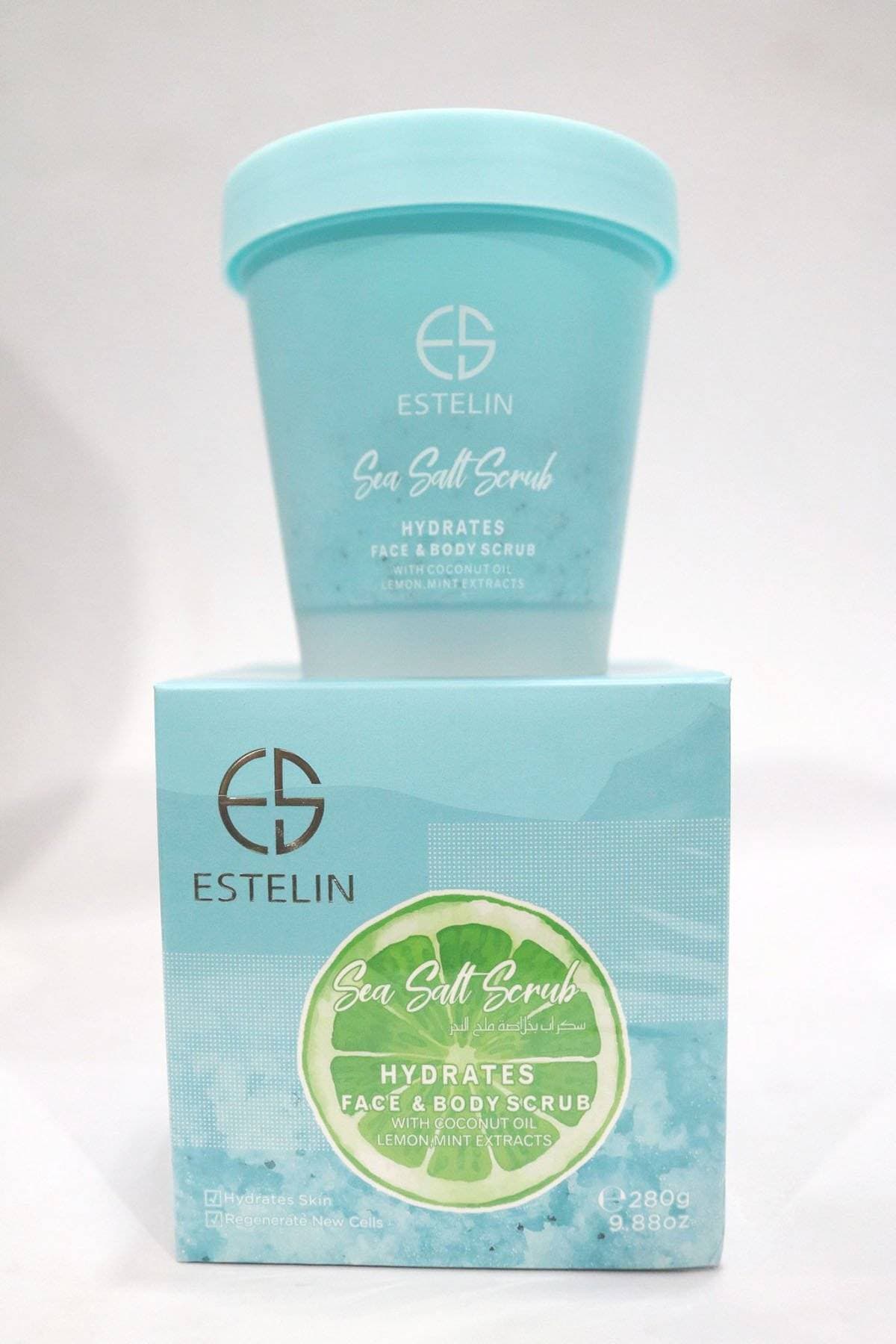 ESTELIN Sea Salt Hydrates & Regenerate New Cells Rich Face & Body Scrub By DR.RASHEL 280g ES0032 - 1 Piece