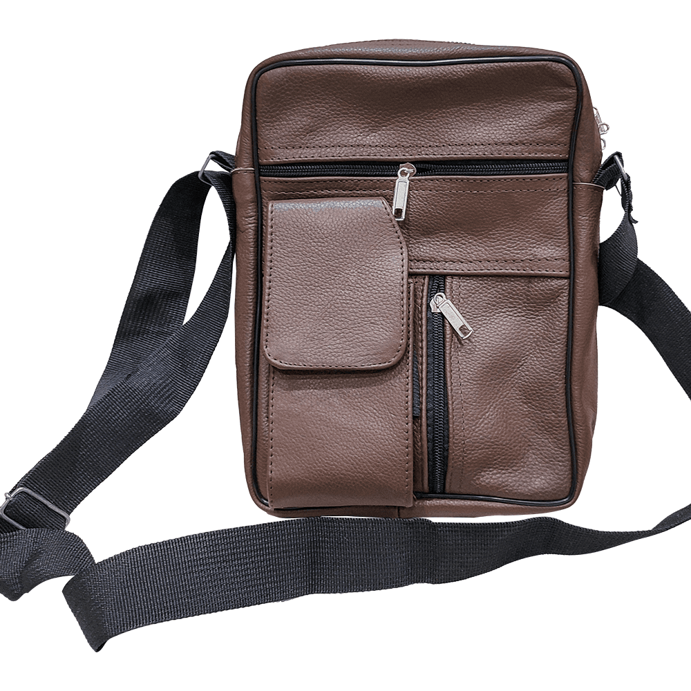 Leather Messenger Crossbody Travel Bag For Unisex