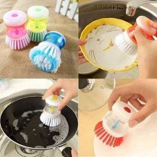 Dish/WashING Plastic Cleaning Brush with Liquid Soap Dispenser 1 Piece