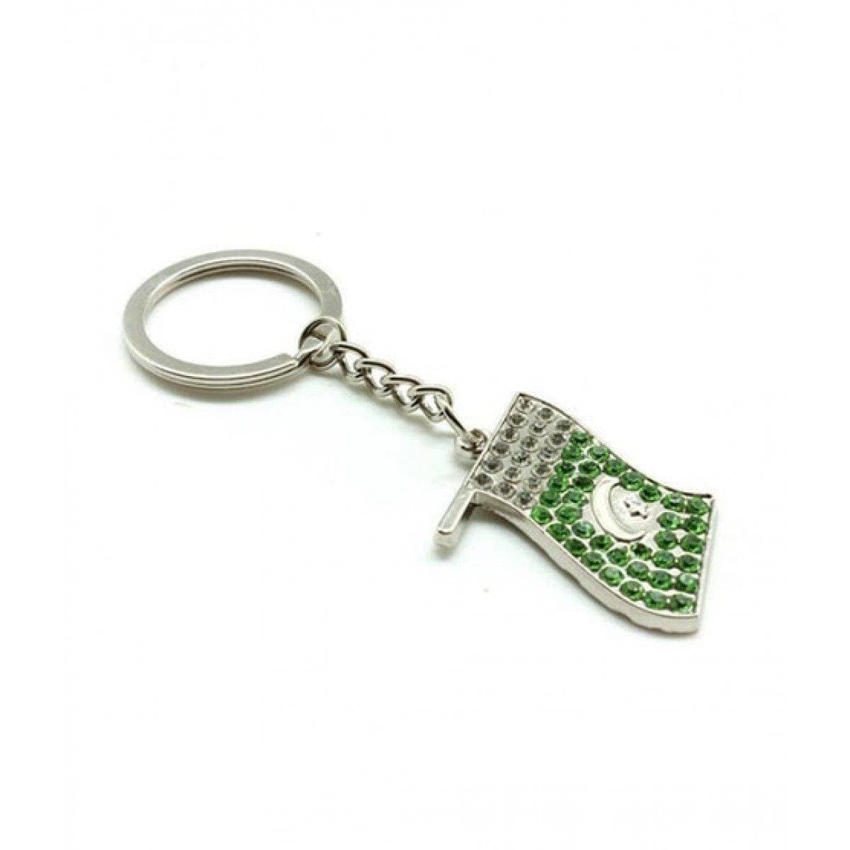 Pakistan Flag Metal Keychain - Pack of 2