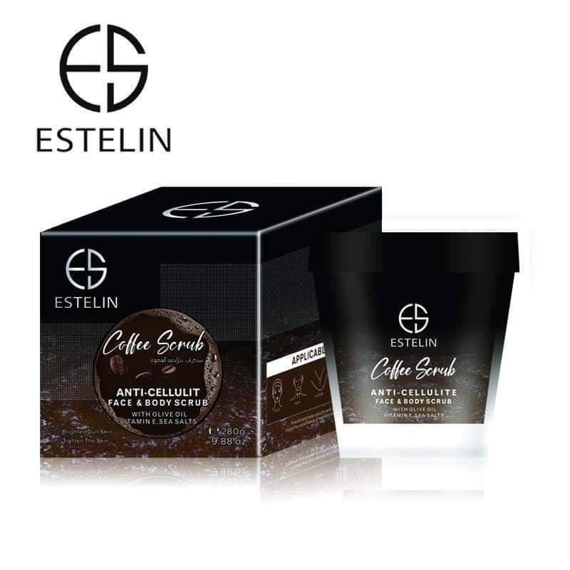 ESTELIN Anti-cellulite Brighten Dull & Tighten the Skin Face & Body Scrub 280g ES0033 - 1 Piece