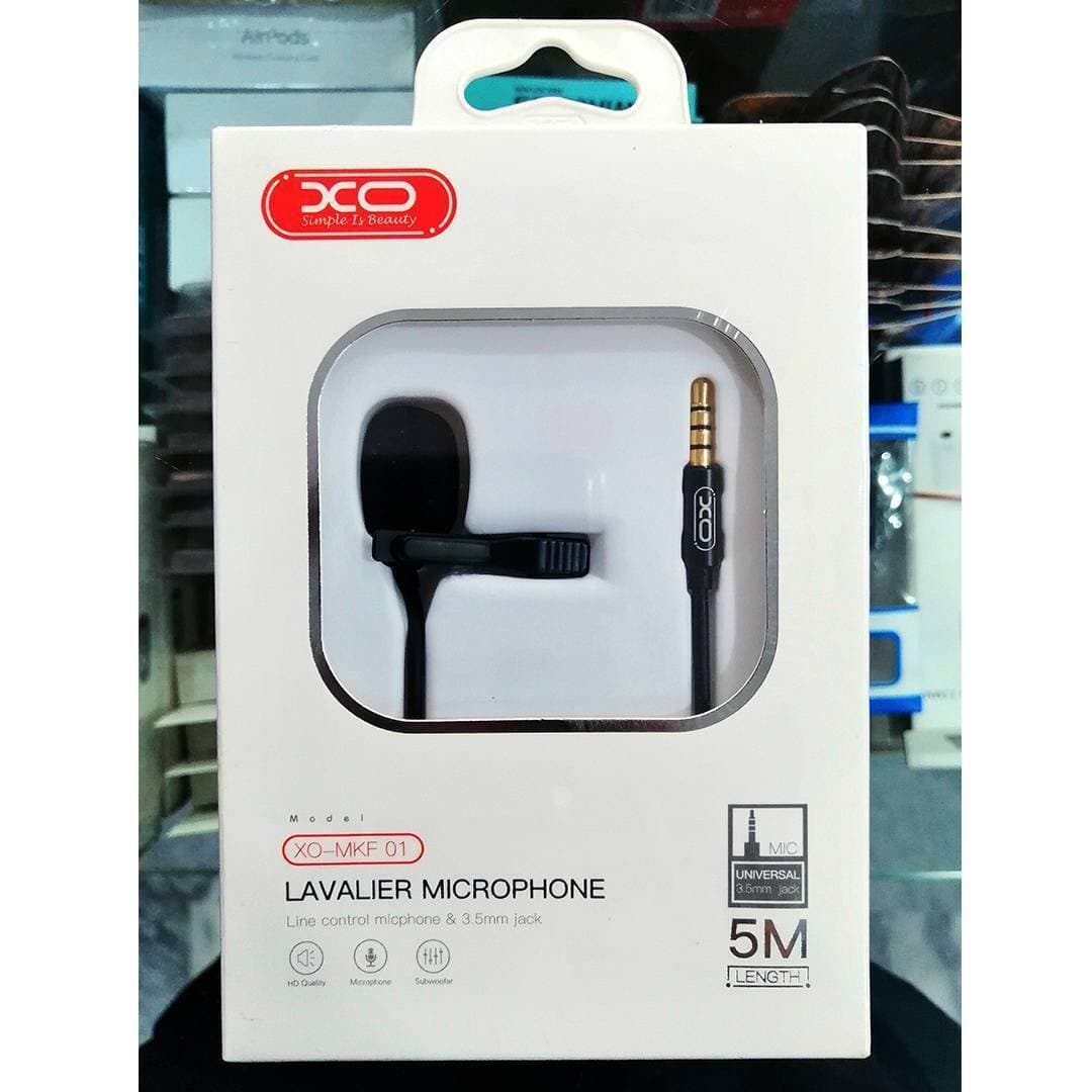 Lavalier Microphone MFK-01 3.5mm 5M Noise Cancellation for Smartphone / Cameras / PC Audio Recorder