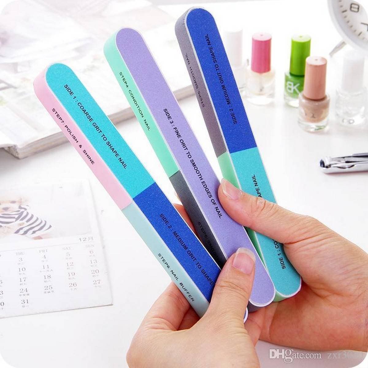 Nail Art Sanding File Tips Polish nail Buffer Block Shiner 7 sides Nail Art Polisher Manicure Original