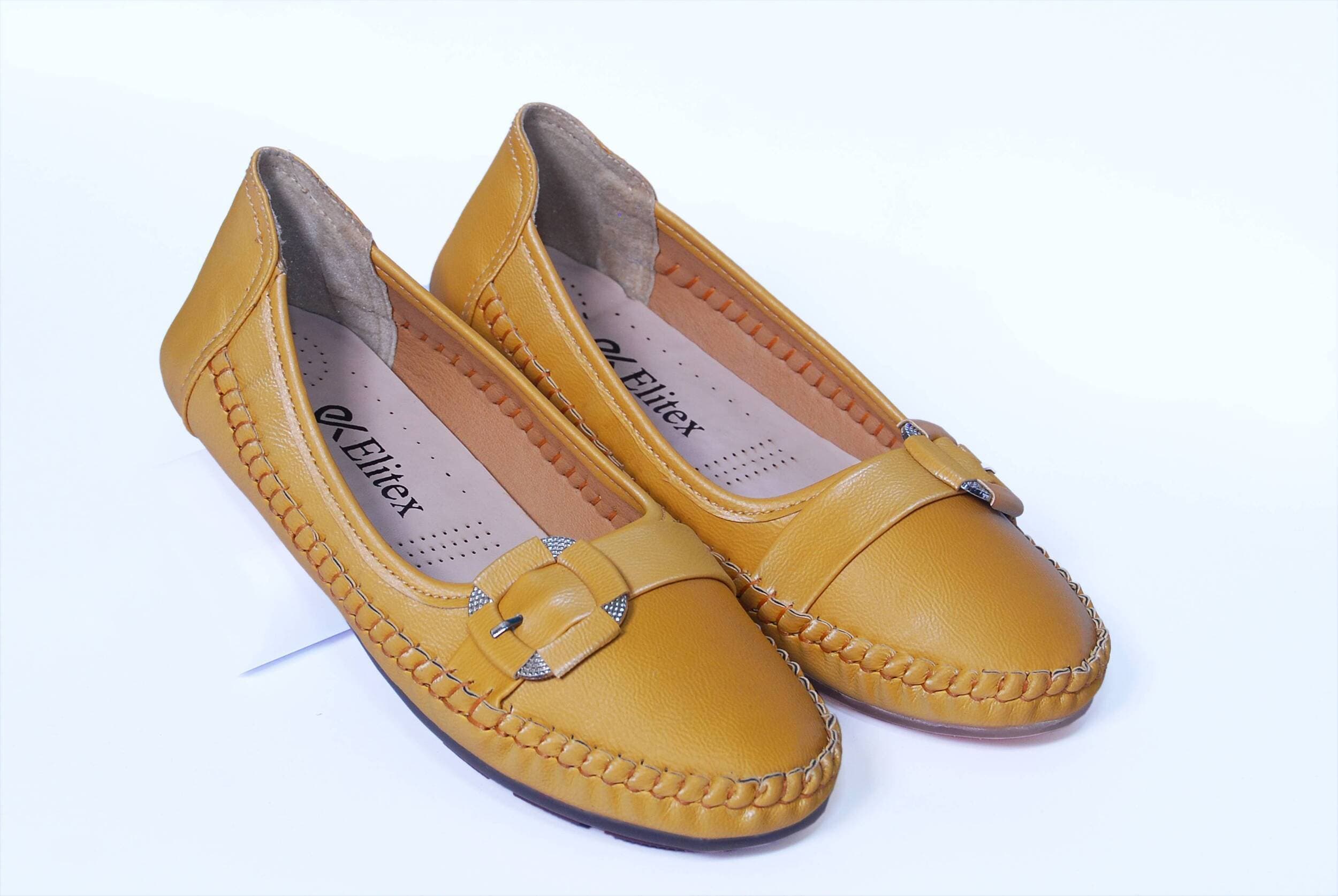 Yellow Color Women's Flat elegant looks Comfortable  Elite style and color Casual Pumps Shoes
