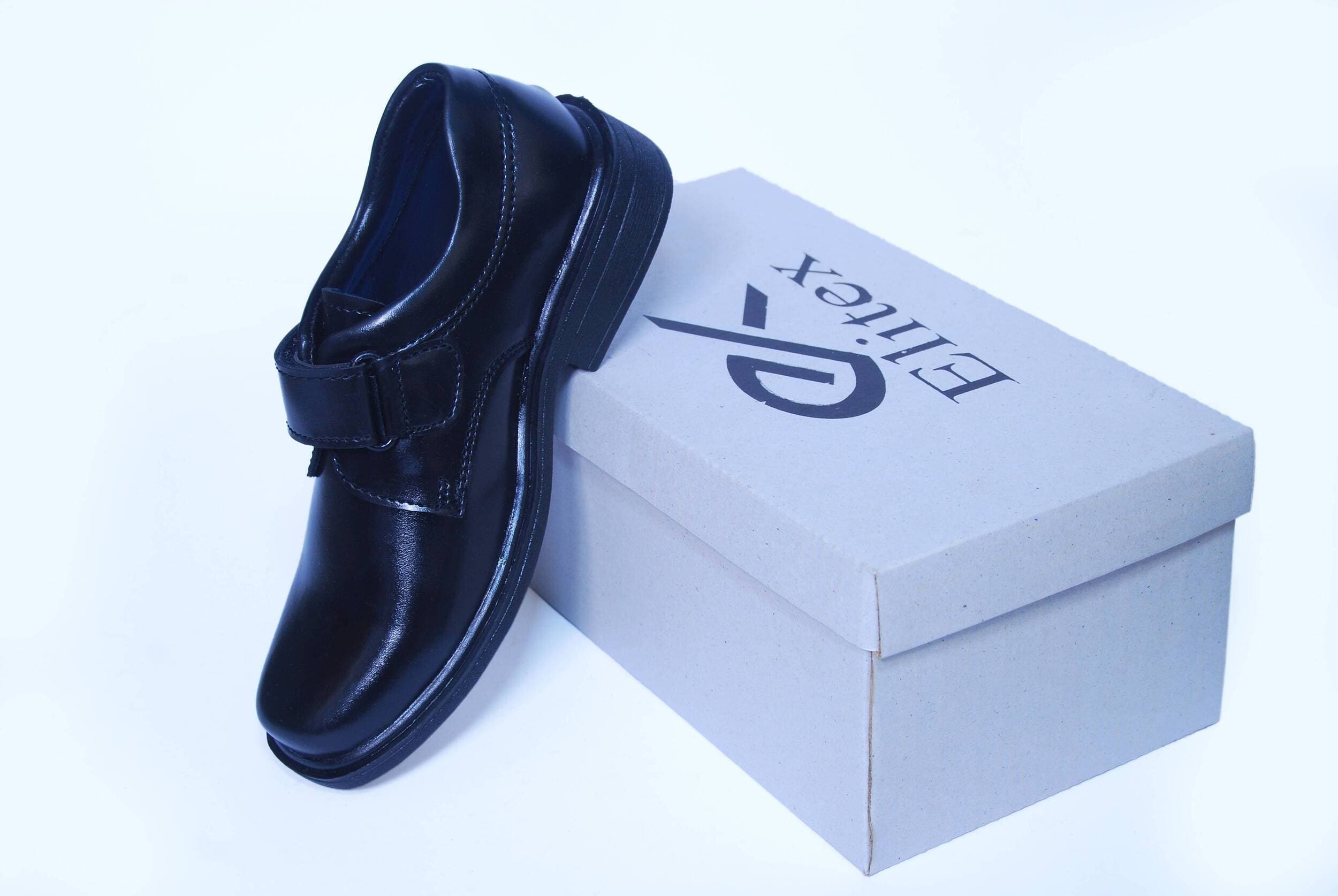 Boys Black School Shoes