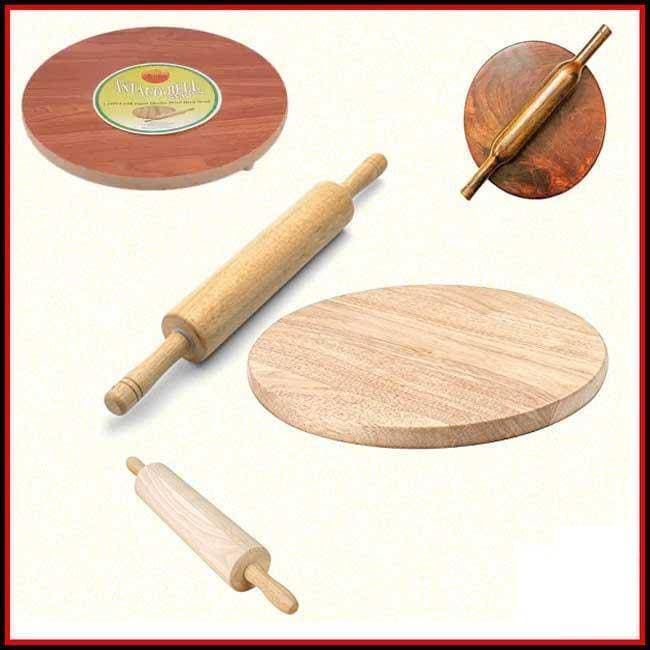 Wooden Rolling Pin & Board set- Random Design