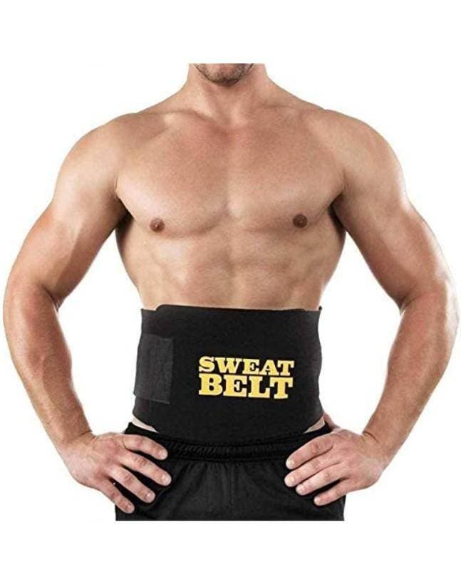 New Amazing & Cool Sweat Premium Waist Trimmer Men Women Belt Slimmer Exercise Ab Waist Wrap - LARGE