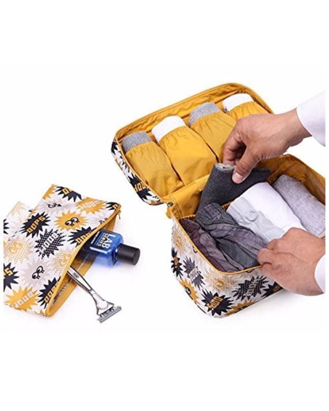 Bra Underwear Organizer Bag Slide Portable Cosmetic Makeup Lingerie Toiletry Travel Bag