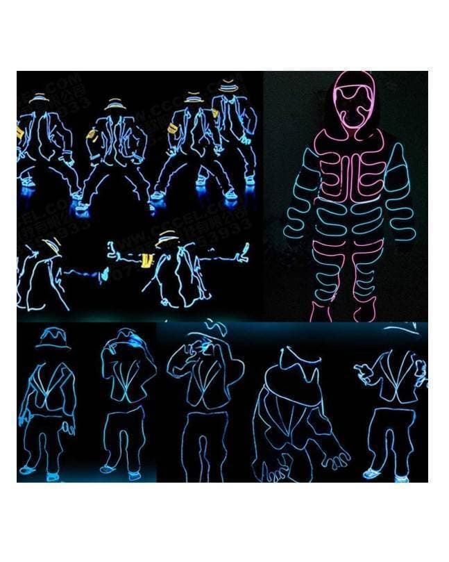 9ft EL Wire Flexible Lamp Rope Tube Cable LED Strip Glow String Light