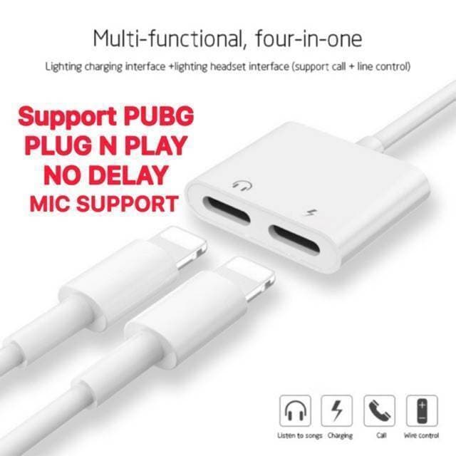 Headphone Jack Adapter Cable for iPhones Splitter Jack Dongle Charger & Audio Connector