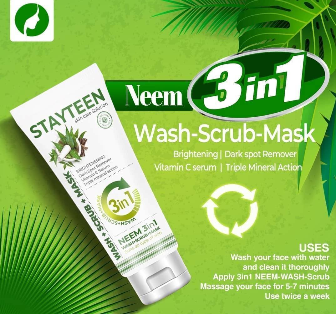 Neem 3 In 1 Wash Scrub Mask