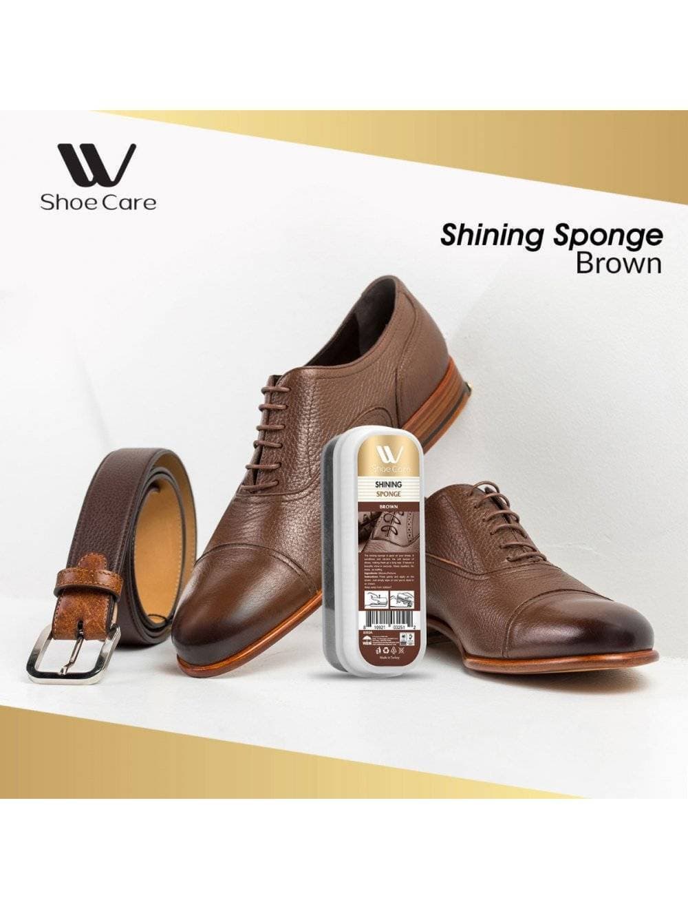 SHOE CARE SHINING SPONGE BROWN