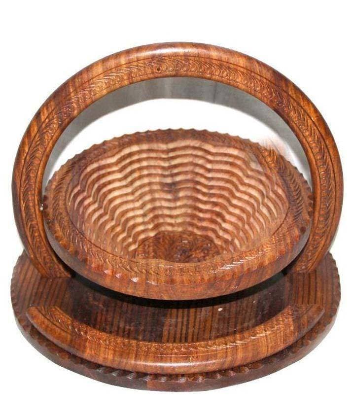 Wooden Handmade Folding Collapsible Fresh Fruit and Vegetable Basket