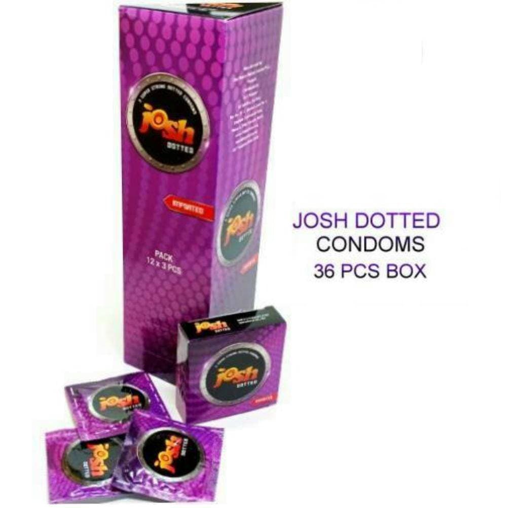 New Josh Imported Dotted condoms For Sex - Bulk Pack (12 X 3s)