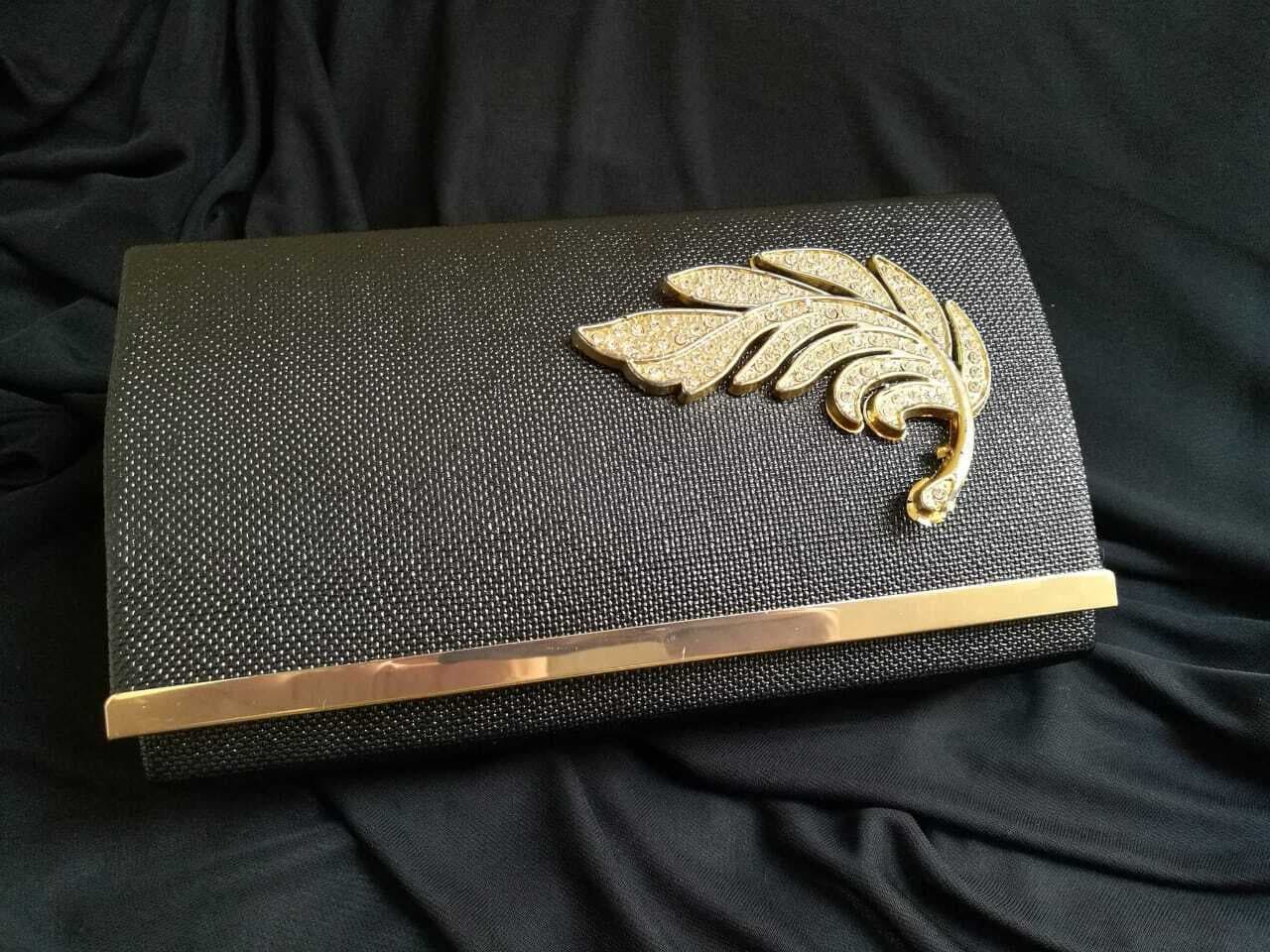 Best Fancy Black elegant design party hand made clutches for Ladies