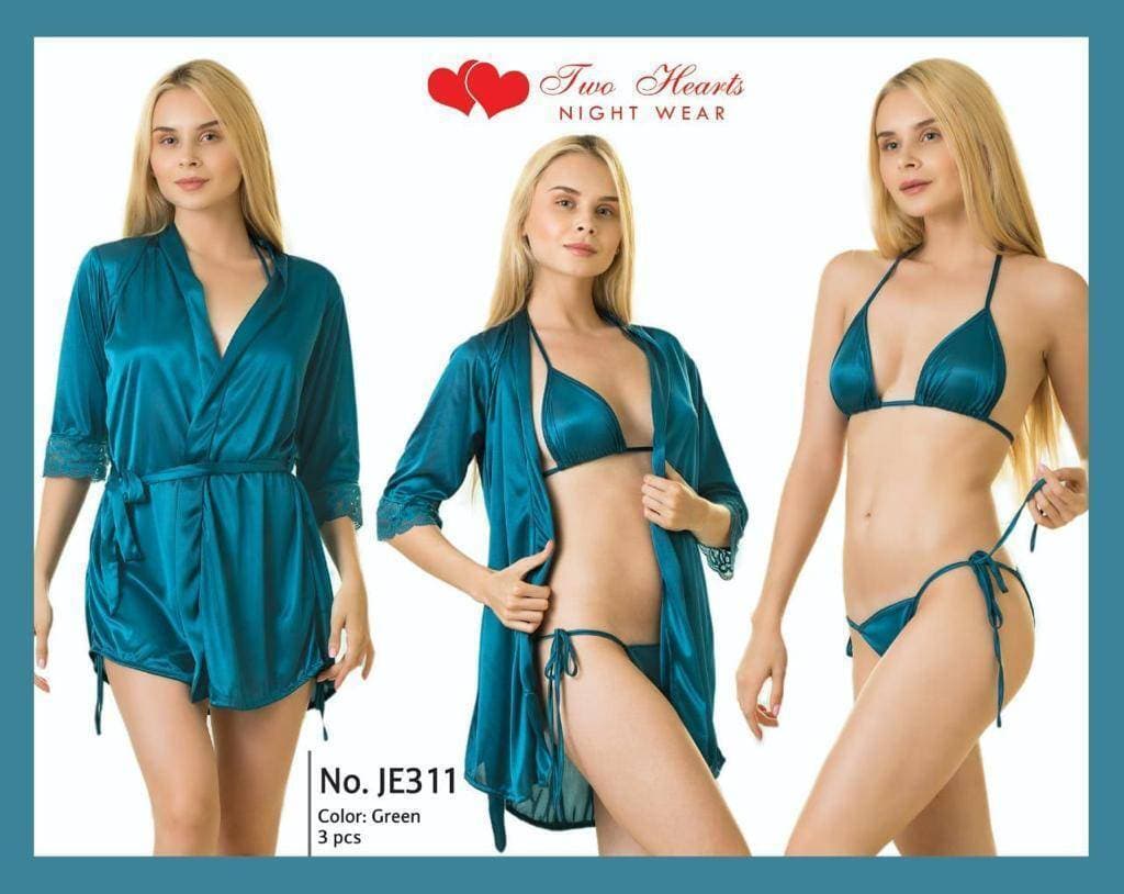 Silk Nighty 3 Piece