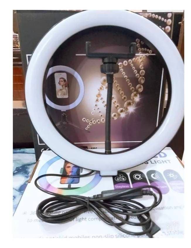 26cm Selfie Ring Light, 3 Lights Color USB Adjustable LED Ring Light