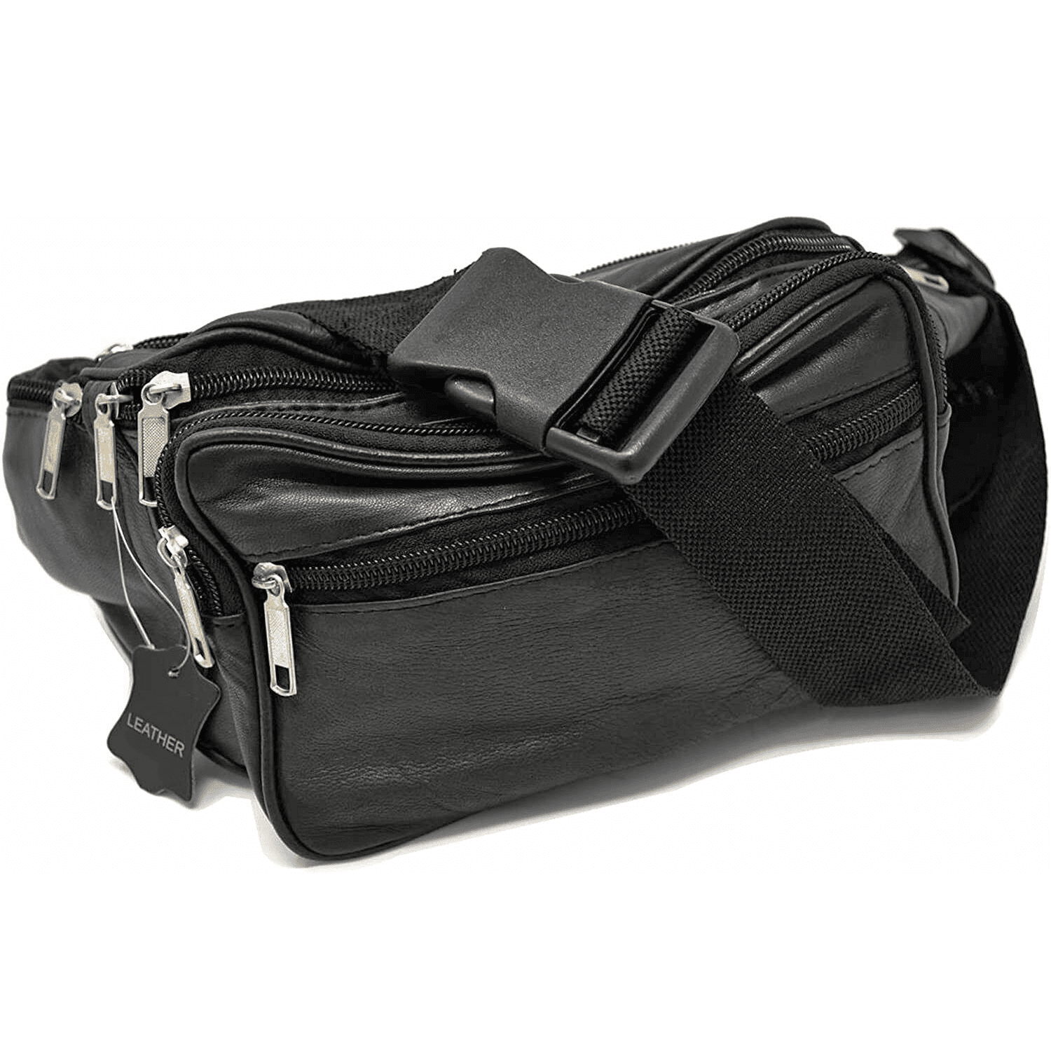 Multipurpose Lather Waist Bag With Strap Camping Hiking Fanny Pack