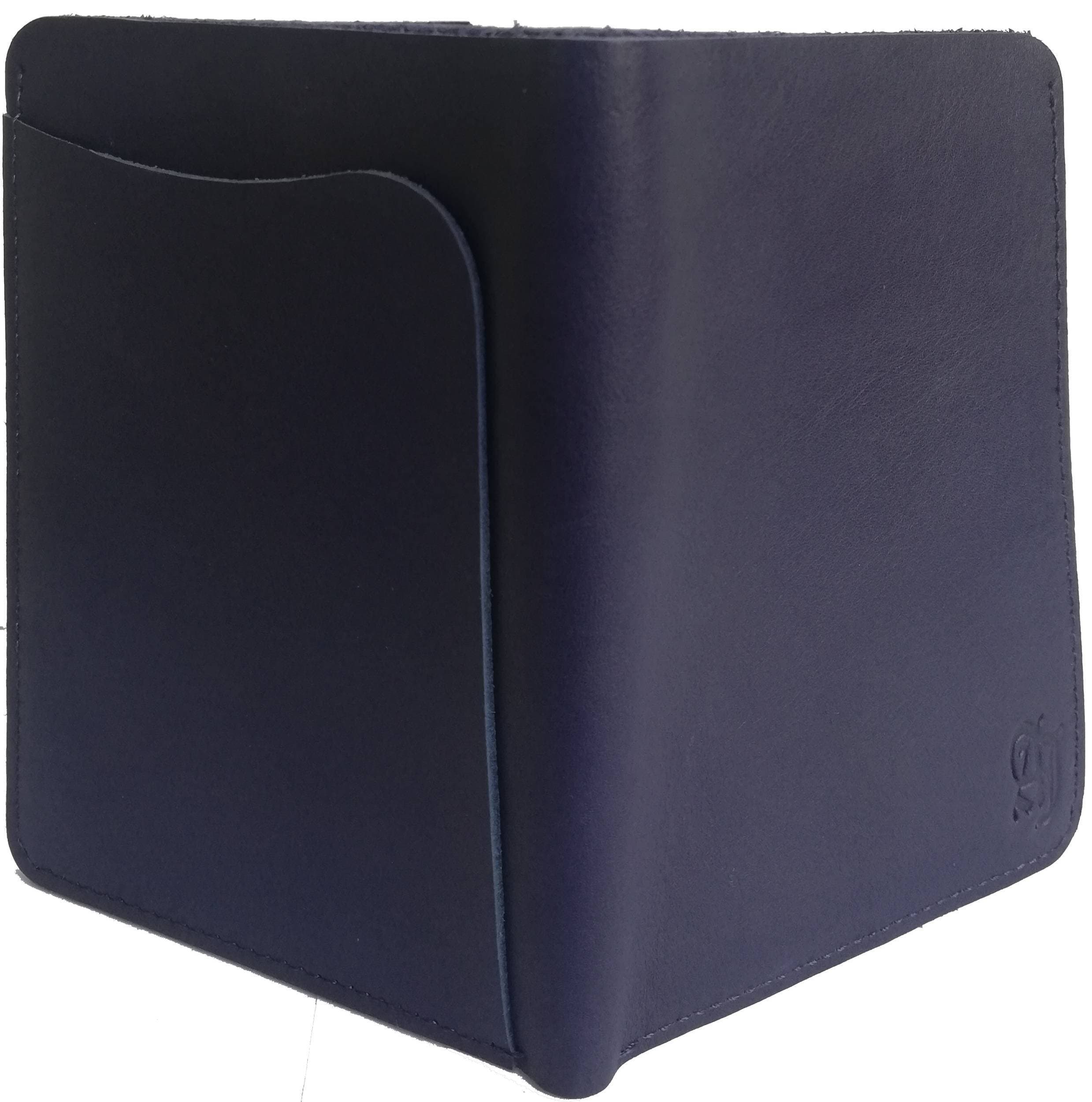 Passport Holder Wallet Unisex Genuine Leather -Blue Color