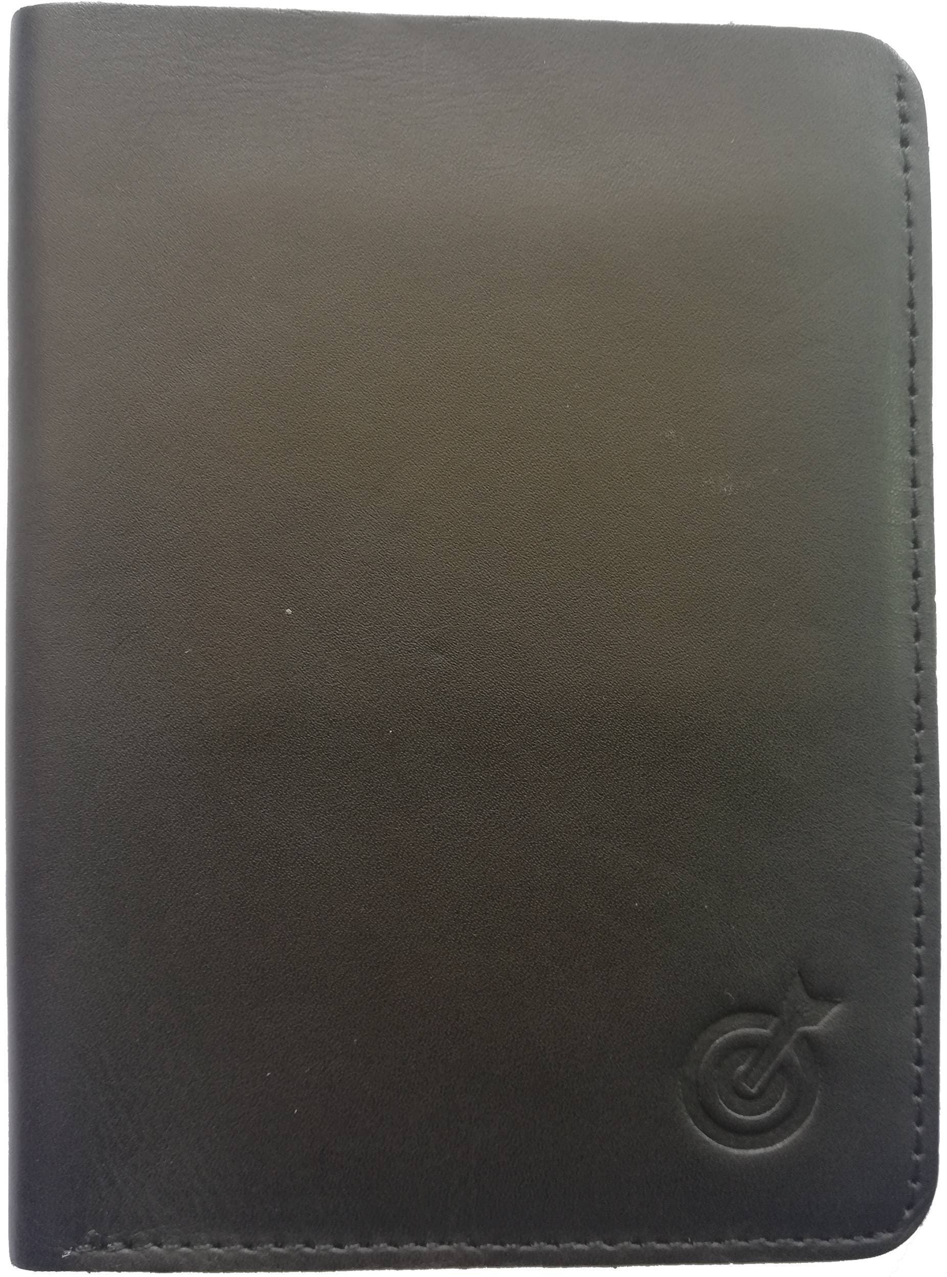 Wallet For Men Genuine Leather Passport Holder  Made In Pakistan - Dark Grey Color