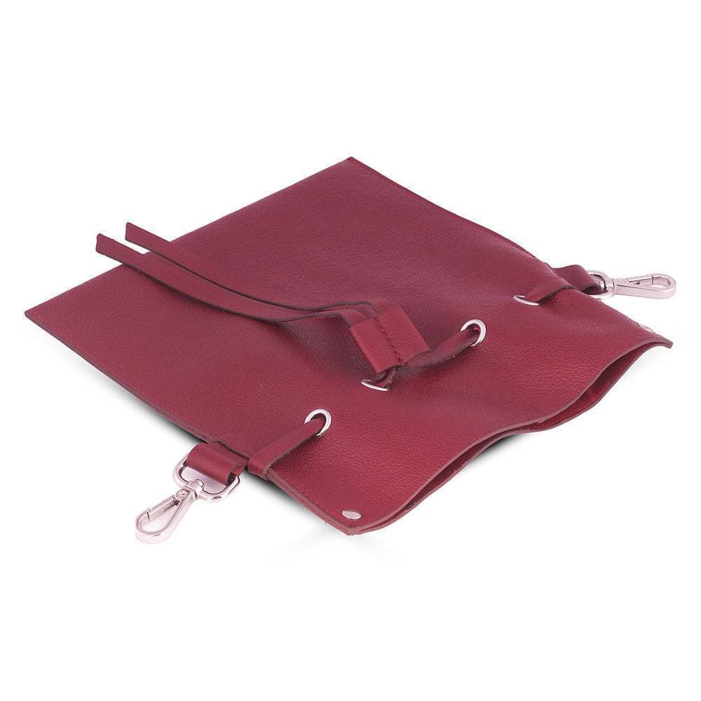 Genuine Leather Hip Waist Bag 789 Red