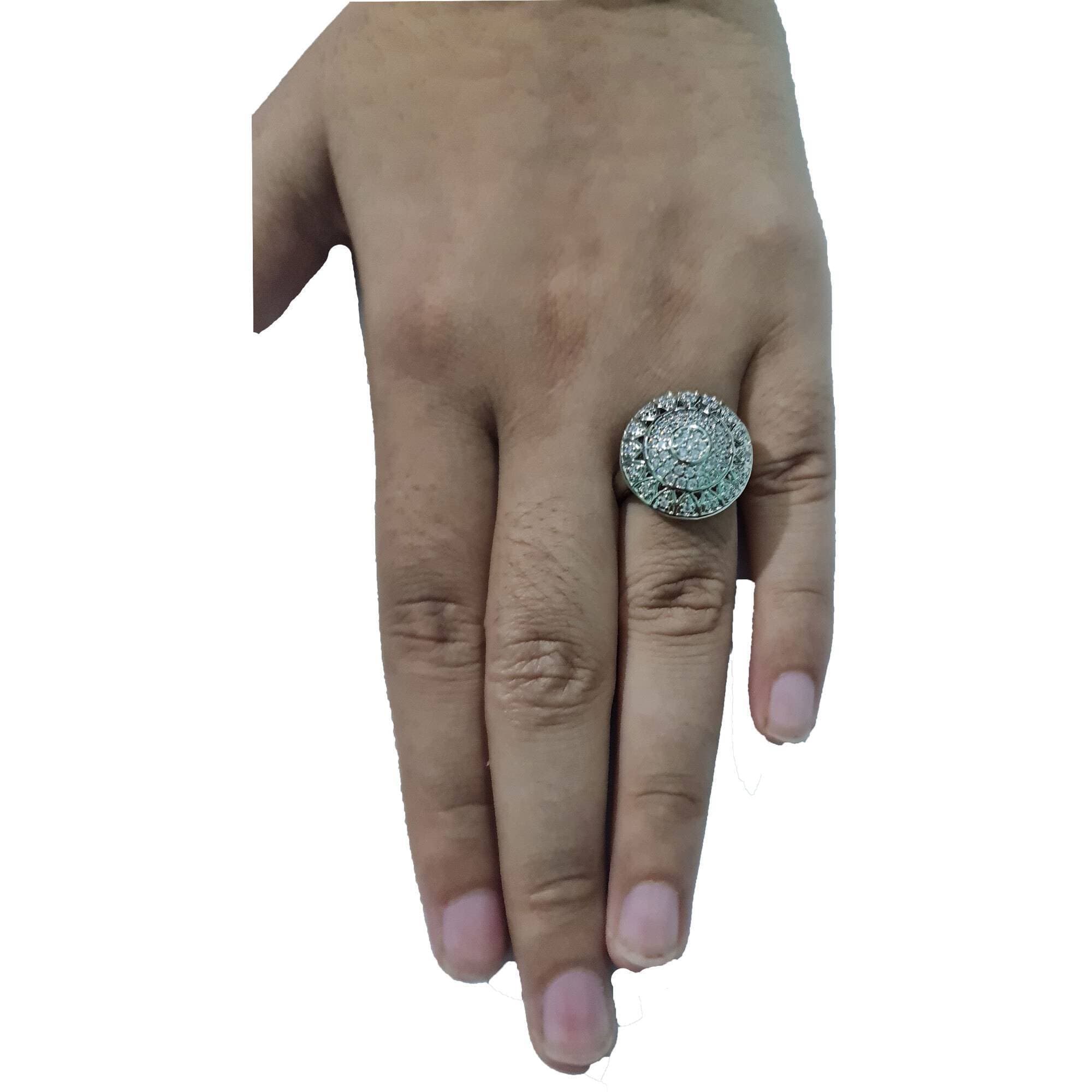 1 Piece Shiny Silver Plated Six Claws Ring for Girls Diamonds Rings For Girls