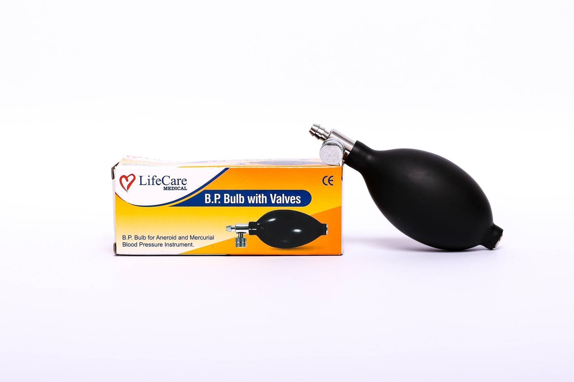 Life Care Replacement Blood Pressure Bulb & Air Release Valve - Premium BP Bulb for Manual Inflation of Sphygmomanometer - Works with BP Cuff and Cervical Inflatable Devices (Latex, Black)
