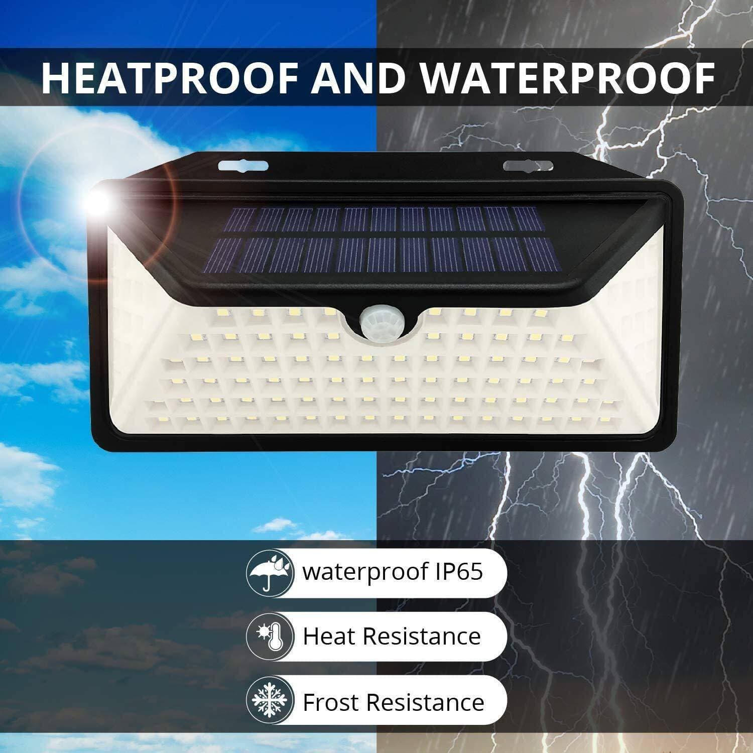Smart 100 LEDs Solar Motion Sensor Security Outdoor Lights - 1 Piece