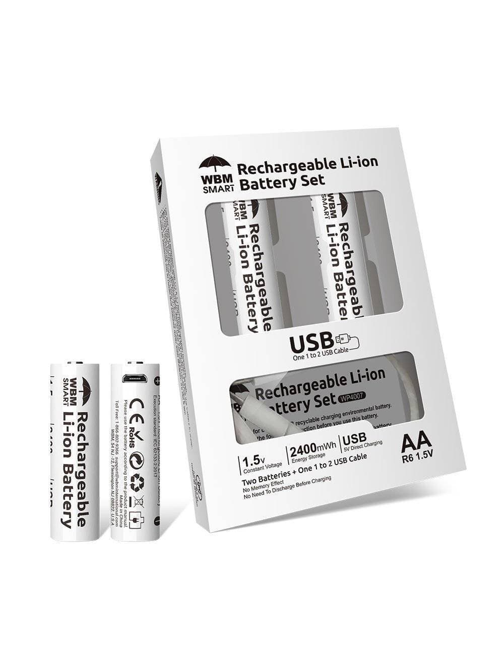 WBM Smart Rechargeable Li-ion Battery 2 Pieces Set