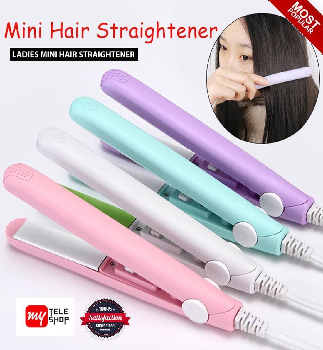 Portable Mini Travel Hair Straightener Brush For Women