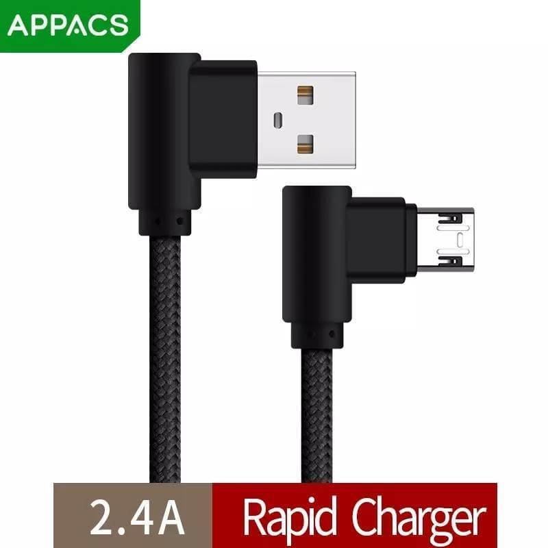 Micro USB Cable 5V 2.1A Alloy TPE 90 Degree USB cable for Samsung/Xiaomi/Meizu/Huawei/HTC Android 2.1A 1m 2m Fast Charge