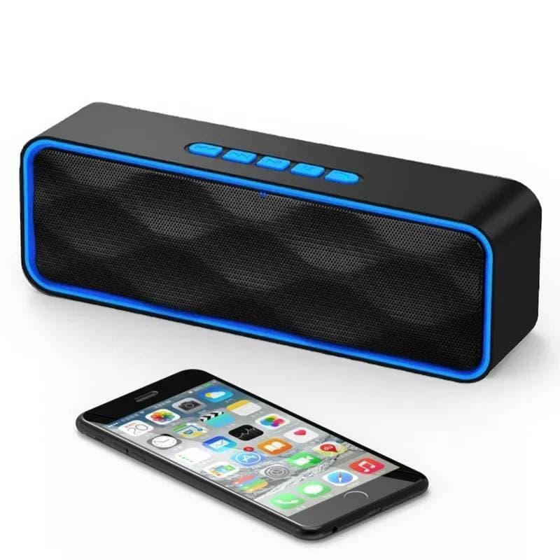 Bluetooth 4.2 Wireless Speaker Outdoor Portable Stereo Speaker HD Audio Built-in Dual Drive Speaker Hands-free Call TF Card Slot