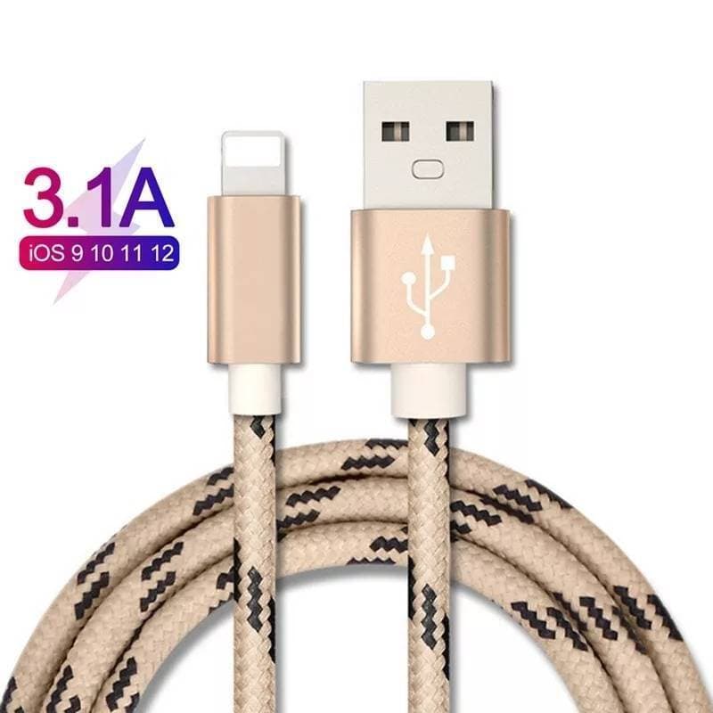 20cm 1m Data USB Charger Cable For iPhone 6s 6 s 7 8 Plus Xs Max XR X 10 5s iPad Nylon Fast Charging Origin Long Wire Cord