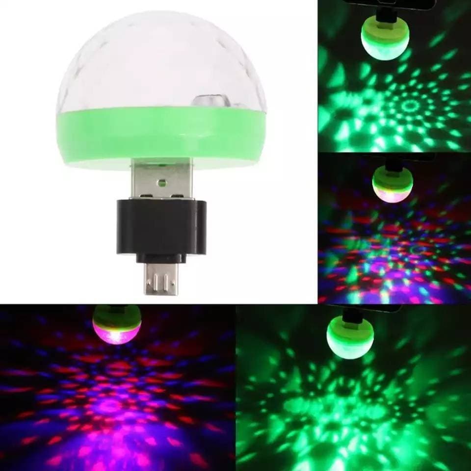 Mini USB LED Disco Light Portable Christmas Party Magic Ball Stage Light Disco Club Colorful Effect Stage Lamp for Mobile Phone