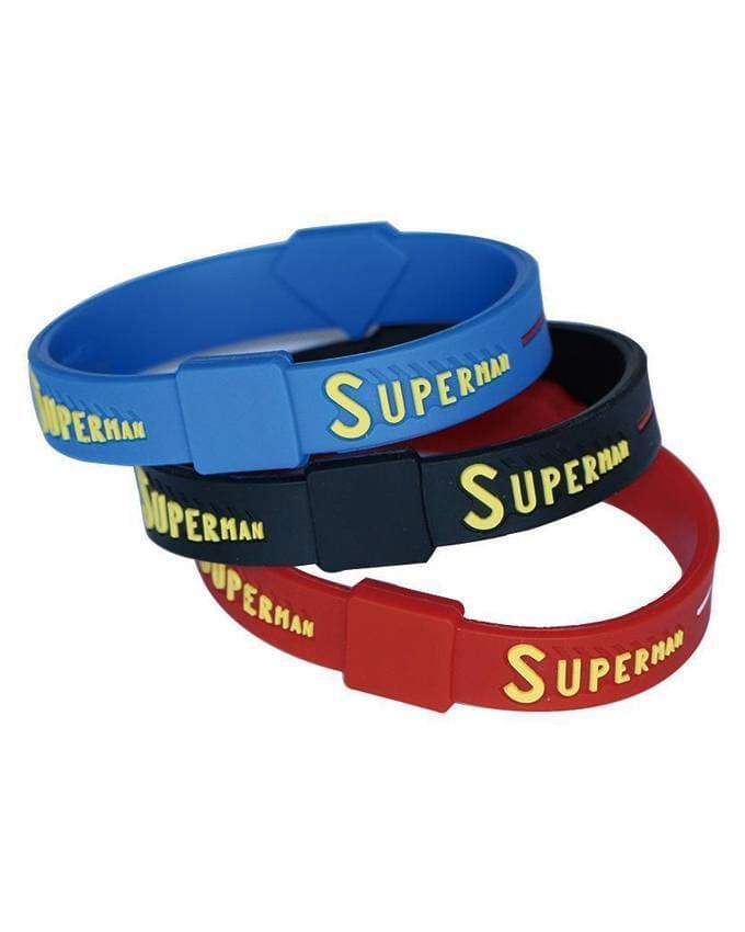 Pack of 3 - Superman Bracelet For Boys - Multi Color
