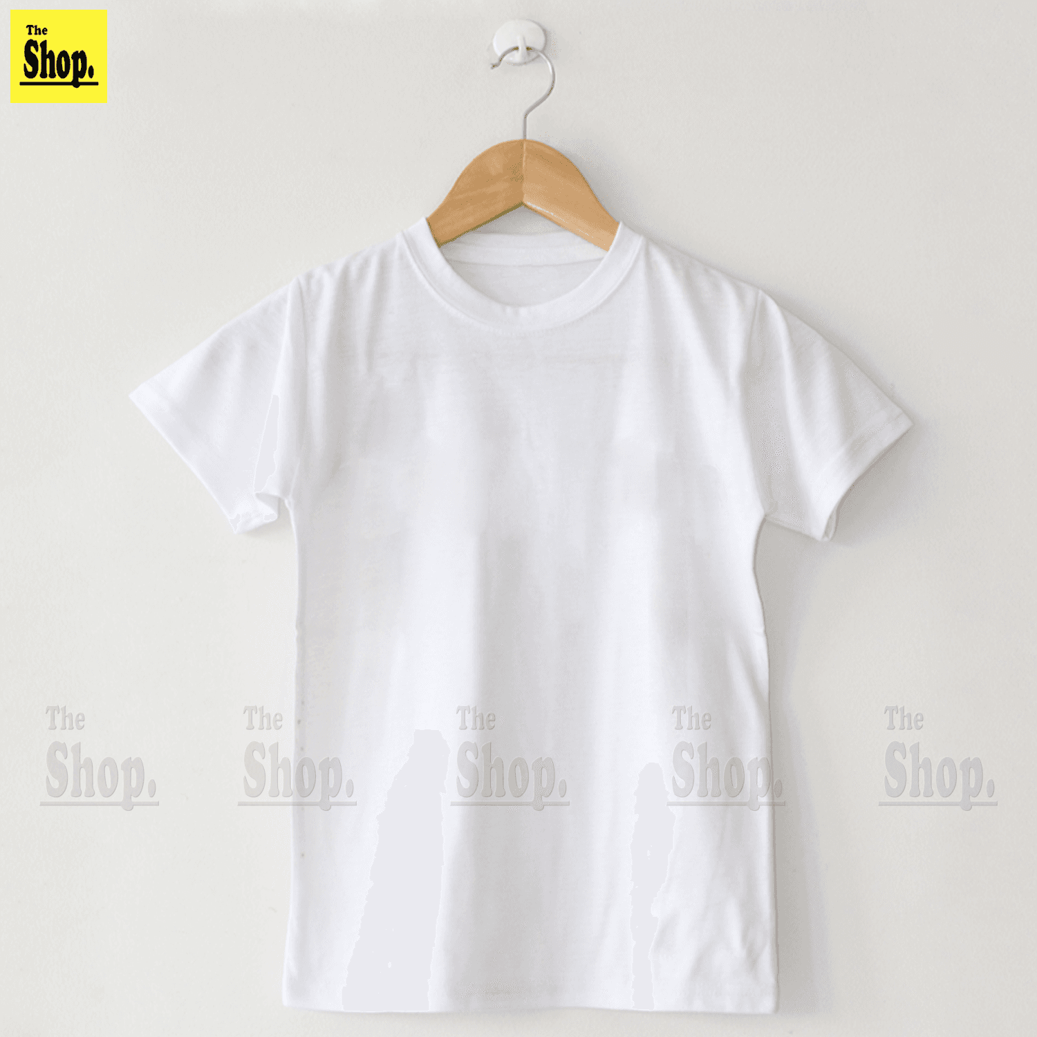 White Cotton Round Neck Basic T Shirt For Men - RN-W1