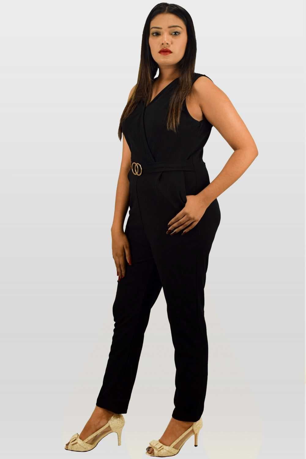 Black Buckle Jumpsuit