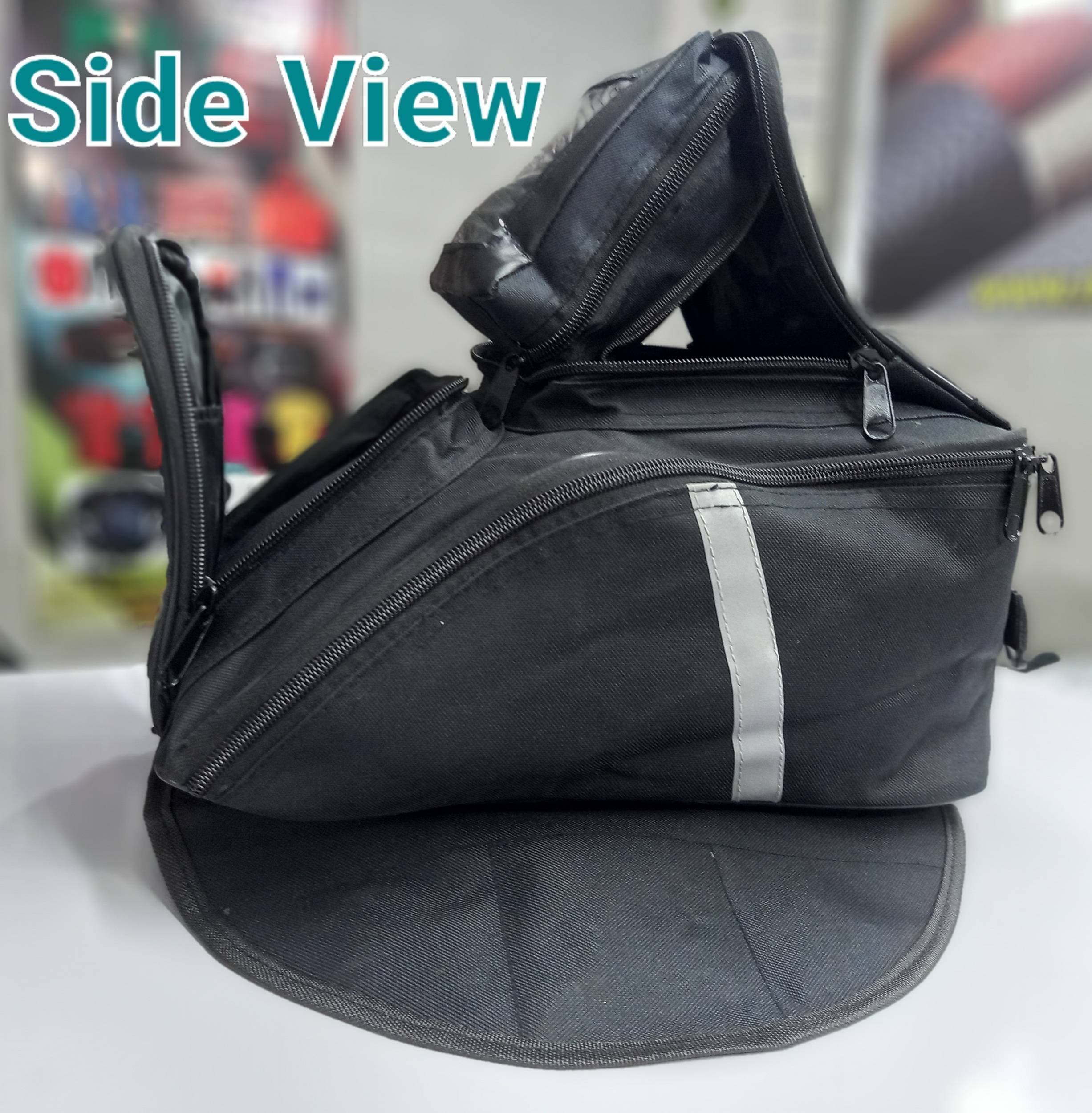 Bikers Motorcycle SMALL Tank Magnet Touring Bag Travel Backpack Tool Tail Luggage Waterproof Multi Riding Accessories Organiser Black Unisex
