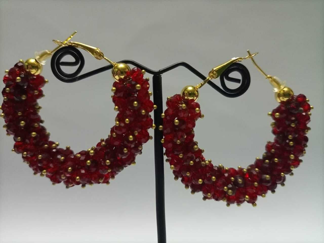 Elegant New Red & Gold Earrings For Girls 2021