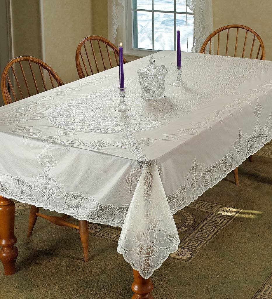 Vinyl Lace Table Cover Protects - Pack of 12 Pieces