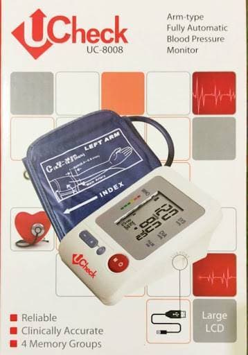 Uncheck Blood Pressure Monitor Upper Arm BP Operator Cuff Machine, Accurate Automatic High Blood Pressure Machine Kit, Pulse Rate Monitor with USB Port