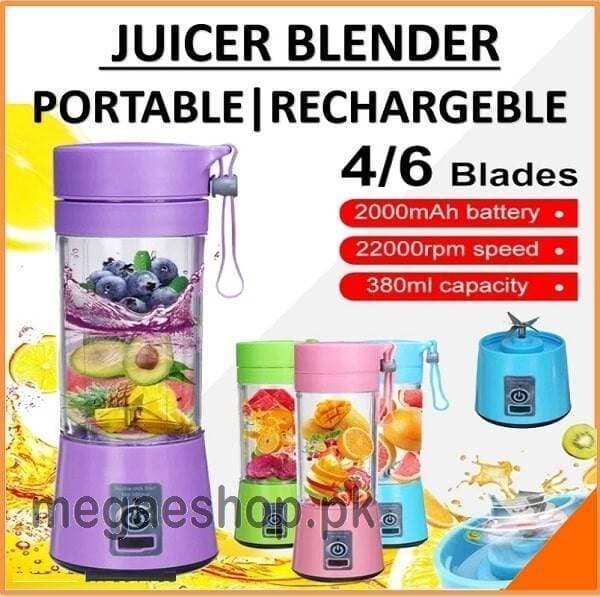 Mini Juicer  Rechargeable USB Blender Mixer Portable