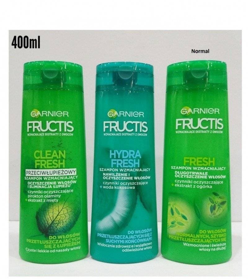Garnier Fructis Shampoo, 400ml - 1 Bottle