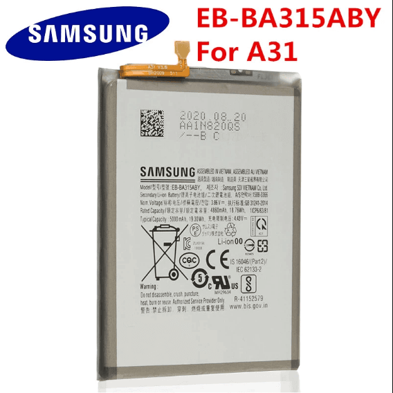 Samsung Galaxy A31 EB-BA315ABY Battery With 5000mAh Capacity