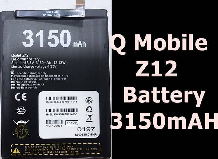 Q Z12 Battery Replacement With 3150mAh Capacity - 1 Piece